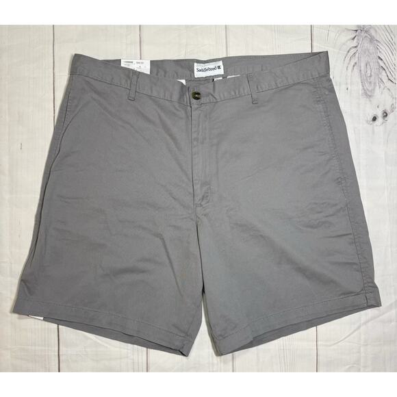 Saddlebred Other - Saddlebred Shorts Mens Size 38 Chino Comfort Flex Flat Front Grey 7" Inseam NWT